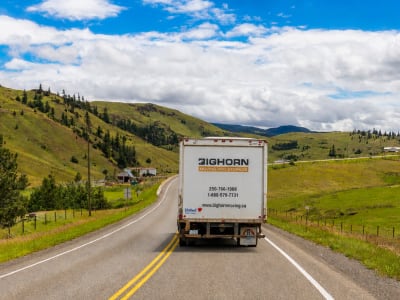 Bighorn Moving on the road through the Okanagan Valley, on one of the scenic routes between Vancouver and Calgary.